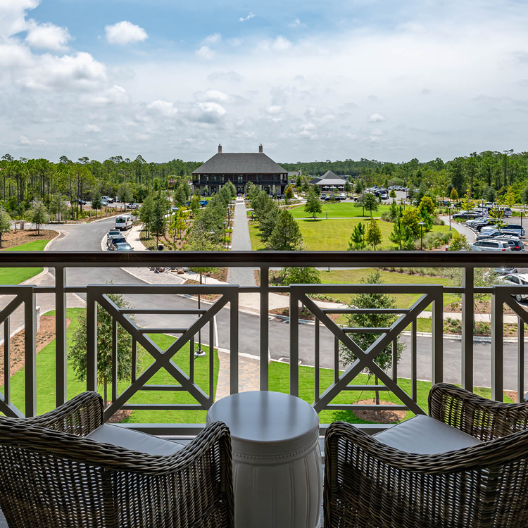 View of the Camp Creek Amenities from the balcony of a room at Camp Creek Inn