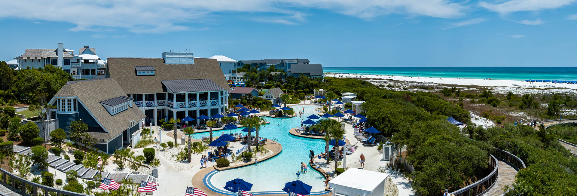 The Watersound Club private beach club located on scenic Highway 30A in South Walton, FL