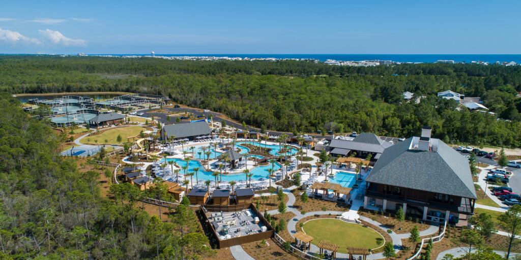 Watersound Club Camp Creek Amenities aerial view