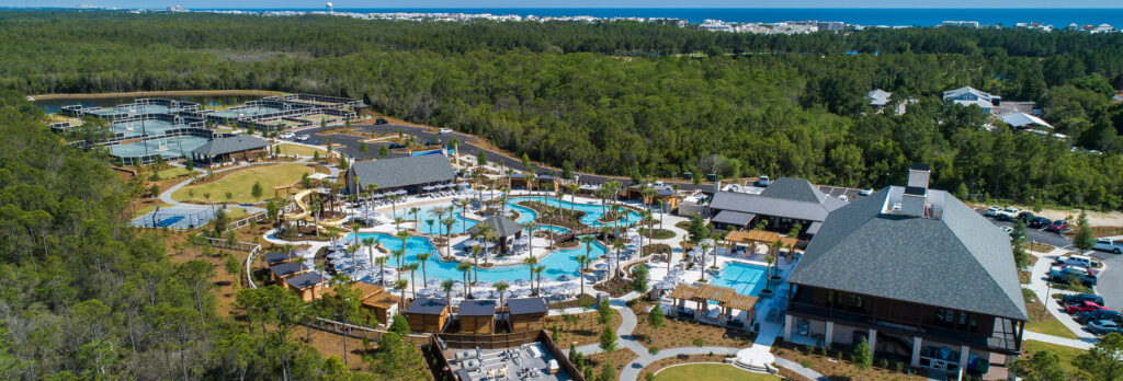 Watersound Club Camp Creek Amenities aerial view